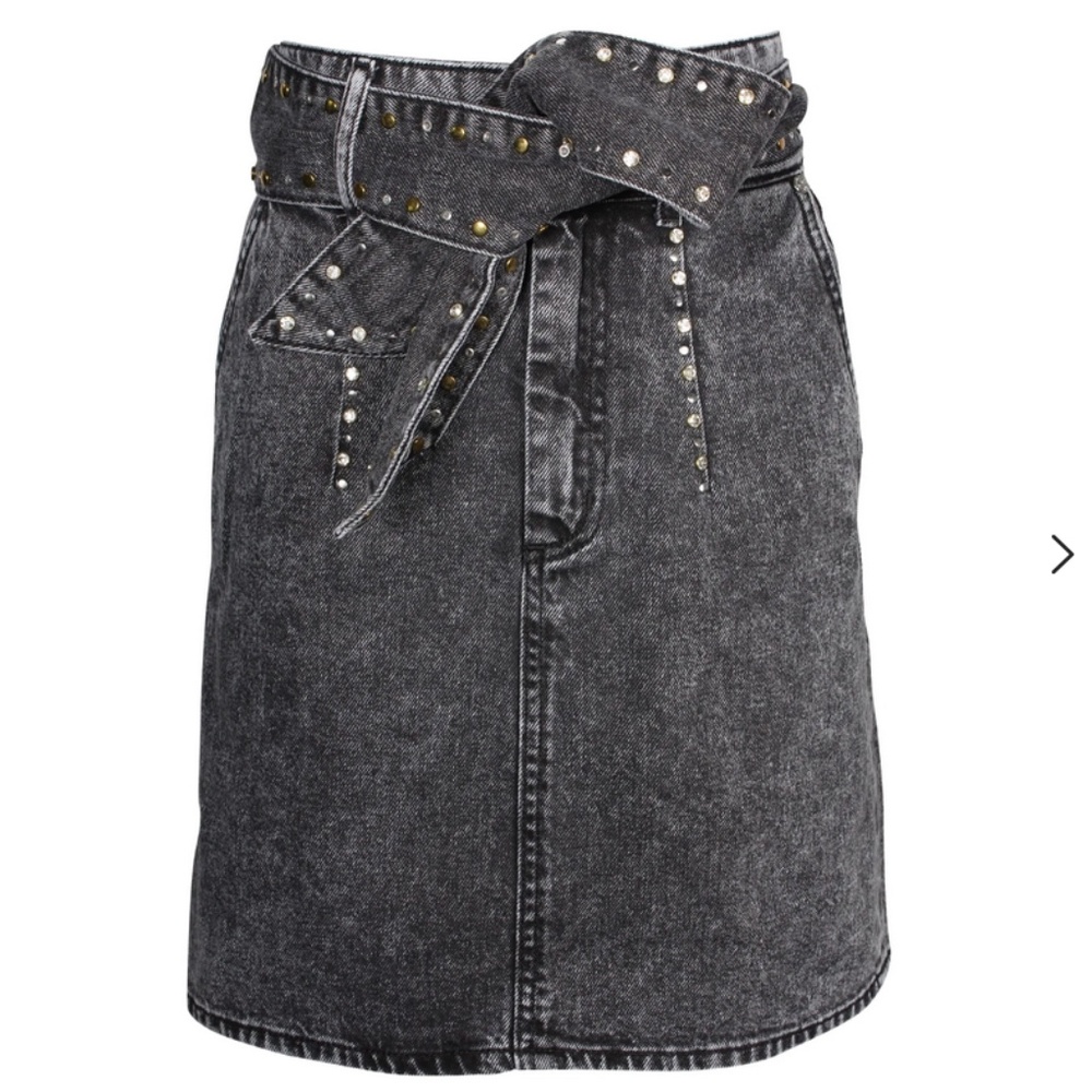 SANDRO  Size 2/38 Fredie stud-embellished belted mini skirt